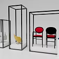 Sensory Cubes With White Panels And Wooden Poles Among Standing People