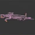 Futuristic Sci Fi Weapon Design With Green Orange Accents And Tactical Scope