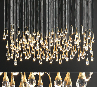 Light Luxury Crystal Chandelier 3d model