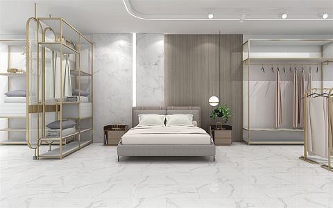 Light Luxury Furniture Store Bedding Combination Exhibition Hall Home Textile 3d model