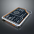 Portable External Hard Drive With Sleek Black Orange Design USB 3.0 High Capacity Durable Casing