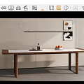 Modern HC28 Dining Table 3d model