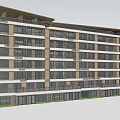 Modern Residential Apartment Building Exterior With Multiple Floors And Large Windows
