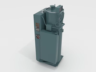 Modern Dark Green Household Appliance With Control Panel And Vertical Design 3d model