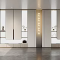 Sleek Modern Shoe Cabinet Design With White Storage Shelves Mirror Panels And LED Lights