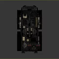 Armored Military Vehicle with Turret Machine Gun 6x6 Wheeled Design Reinforced Armor and Tactical Equipment