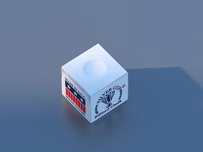Cube Shaped White Tissue Box With Brand Logo For Daily Household Use 3d model
