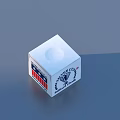 Cube Shaped White Tissue Box With Brand Logo For Daily Household Use