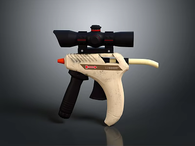 Household Hot Glue Gun With Ergonomic Grip Handle For DIY Crafts And Home Repairs 3d model