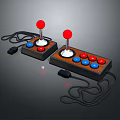 Modern operation bar game machine operation bar arcade machine operation bar handle 3d model