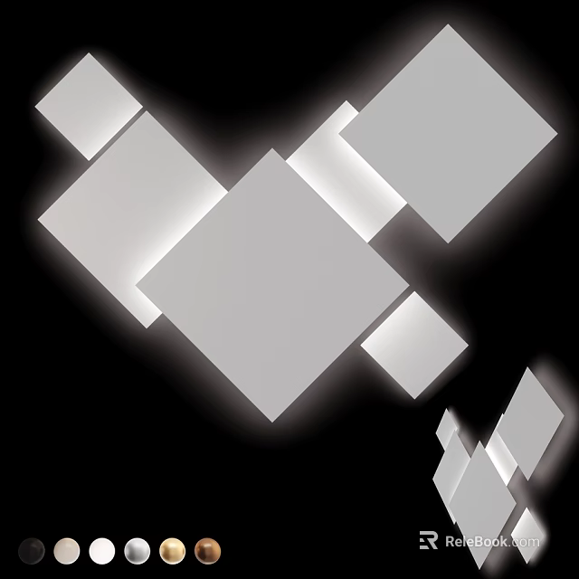 Modern Wall Lamp With Geometric Design For Stylish Home Interior Lighting 3d model 