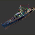 Modern Warship Ship Ship Warship 3d model