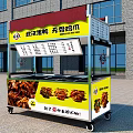 Mobile Food Cart With Display Cabinets For Wuhan Juewei Boneless Chicken Feet