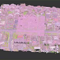 Modern Residential Area Aerial View With Houses Streets And Green Spaces