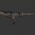 Detailed 3D Render of Ferocious Dinosaur Creature With Open Mouth and Scaly Skin