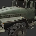 Military Green Off Road Camper Vehicle with Roof Platform Windows and Large Tires