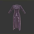 Shiny Black Long Slim Fit Modern Dress With Lustrous Fabric For Daily Life
