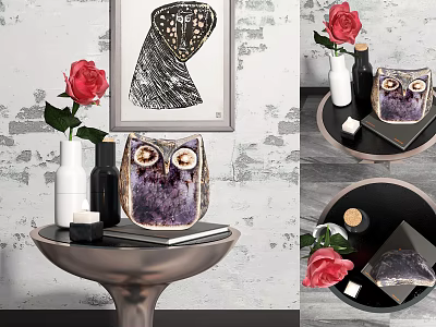 Modern Ornaments Owl Ornaments 3d model