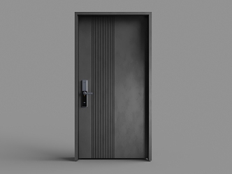 Metal entrance door password lock 3d model