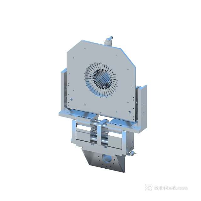 Industrial Equipment Mechanical Component With Metal Frame And Heat Sink Structure 3d model 
