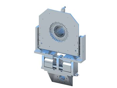 Industrial Equipment Mechanical Component With Metal Frame And Heat Sink Structure 3d model
