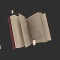 Open Old Book With Pages And Burning Candles On Dark Background