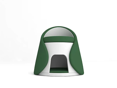 Modern Green And White Pet House With Stylish Design For Cozy Indoor Use 3d model