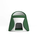 Modern Green And White Pet House With Stylish Design For Cozy Indoor Use