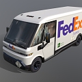 FedEx International Express Vehicle Commercial Vehicle Van Seven-seater Vehicle Low Face Number Low Model Simple Model Game Sub-era Film and Television Super Realism 3d model