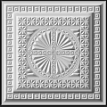Elegant Decorative Ceiling With Intricate Geometric Patterns Circular Center And Layered Borders 3d model