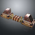 Elegant Striped Stackable Home Storage Boxes With Layered Structure And Decorative Design