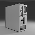 Sleek White Black PC Case With Front Panel Ports Ventilation Holes And Transparent Side Panel 3d model