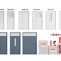Various Fire Doors And Safety Equipment With Different Designs And Functions 3d model