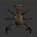 Scary Hairy Spider Like Monster Creature With Multiple Legs And Orange Back Spots