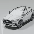 Silver Modern SUV With Red Leather Seats Sleek Exterior Front Grille And Alloy Wheels