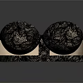 Black Lace Headband With Elegant Design Delicate Pattern And Comfortable Fit 3d model