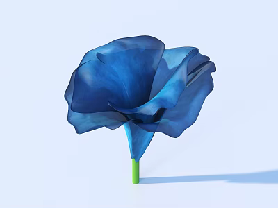 flower fake flower wild flower green plant flower 3d model