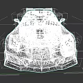 Black Sports Car With Sleek Aerodynamic Design And LED Headlights Front View