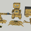Building Blocks Assembled Toys 3d model