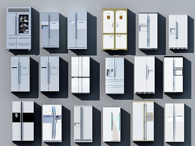 Modern refrigerator 3d model