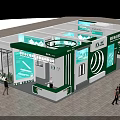 HX STEEL Metal Products Exhibition Booth With Display Frames And Company Signage
