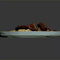 Roasted Duck Breast Slices With Hazelnuts Raspberries And Root Vegetable Purée On Ceramic Plate