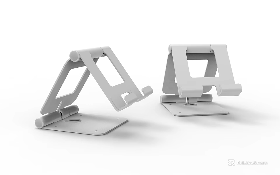 Foldable Cell Phone Stand Adjustable Desktop Holder With Stable Base For Mobile Devices 3d model 