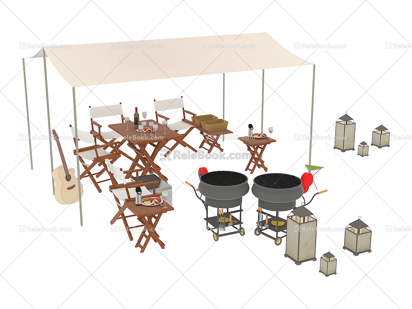 Outdoor Equipment Tent 3d model