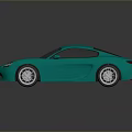 Green Sports Car With Modern Sleek Body And Shiny Aerodynamic Design