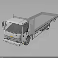 Modern White Flatbed Truck For Cargo Transport With Open Bed Design