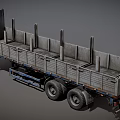 Heavy Duty Flatbed Truck With Stakes For Commercial Cargo Transport