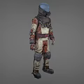Protective Clothing Biochemical Warrior Radiation Protection Clothing Biochemical Clothing Avenger Biochemical Troops Low Face Number Low Model Simple Model Game Video Level Super Realistic 3d model