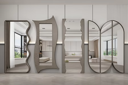 modern full-length mirror full-length mirror full-length mirror 3d model
