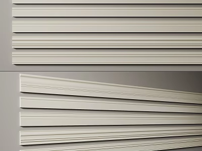 Plaster Moldings With Various Decorative Styles For Interior Design Projects 3d model